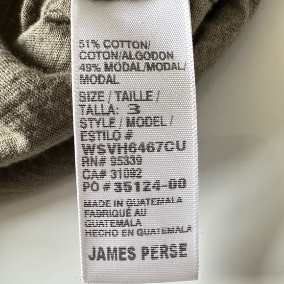 STANDARD JAMES PERSE BLOUSON COTTON MODAL T-SHIRT DRESS SIZE 3 - Picture 12 of 12